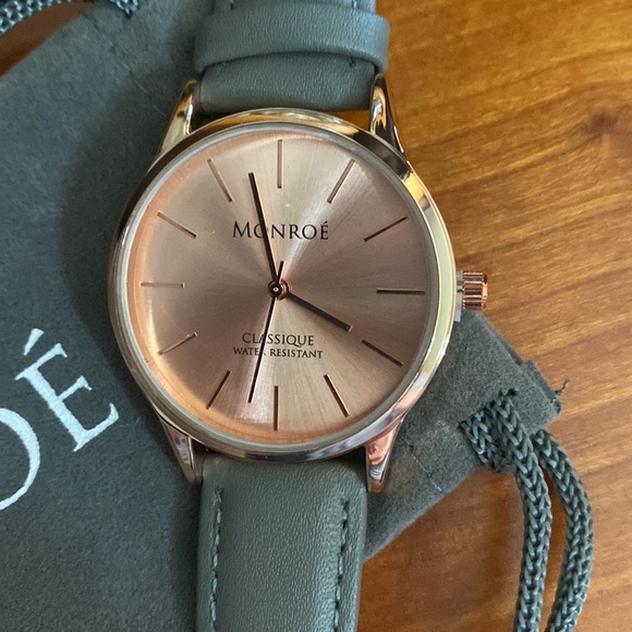 MONROE Classique watch in sunburst solerose NWT - Picture 2 of 3